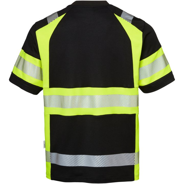 T-shirt kortærmet Sort/Fluorescerende Gul Top Swede XS – billede 3