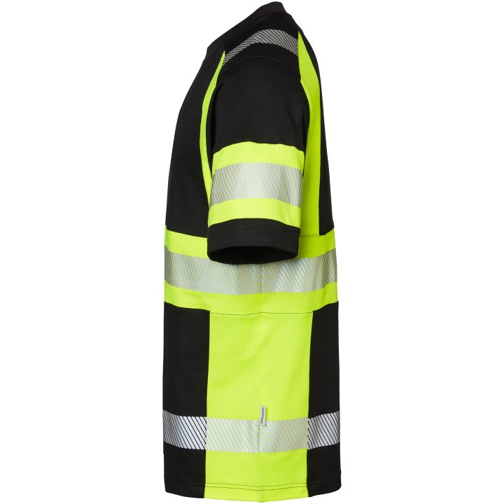 T-shirt kortærmet Sort/Fluorescerende Gul Top Swede XS – billede 4