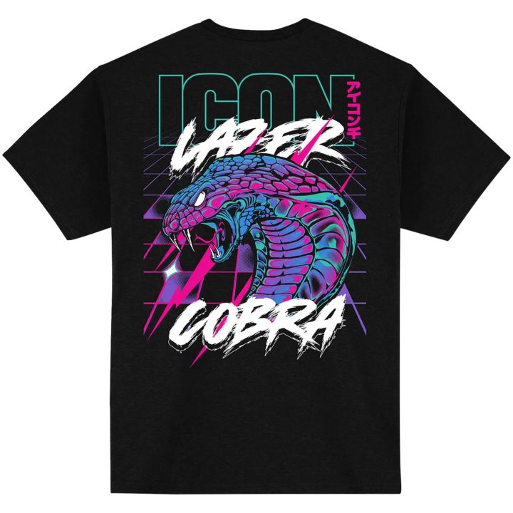 T-Shirt Lazer Cobra Sort ICON – billede 2