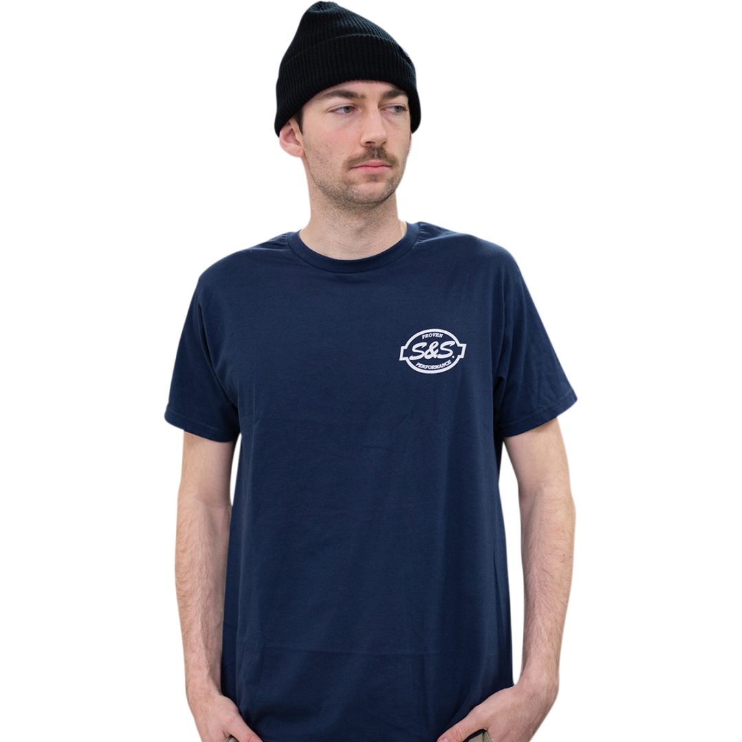 T-shirt Marineblå S&S Cycle Small