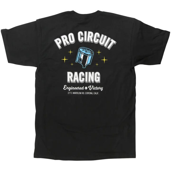 T-shirt Piston Sort PRO CIRCUIT Small – billede 3