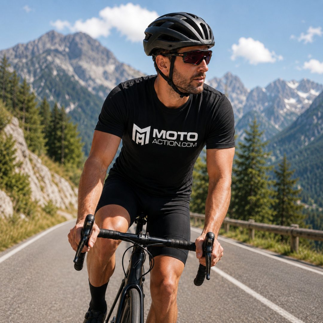T-Shirt Pulse Sort MotoAction XS – billede 10