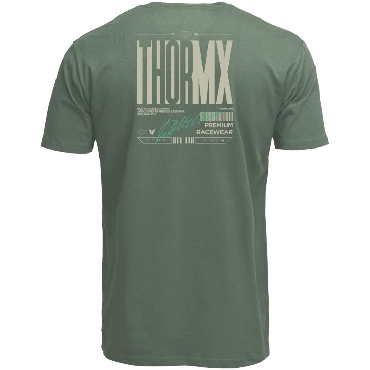 T-shirt Signature Olivengrøn THOR L – billede 2