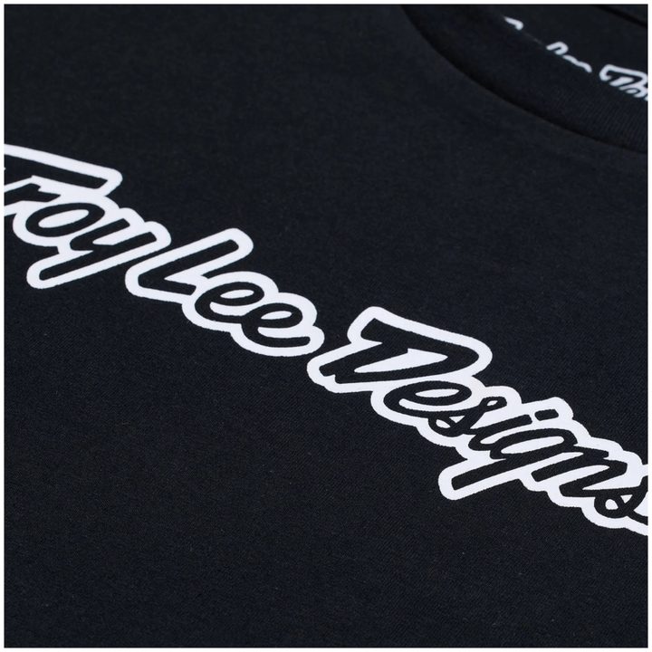 T-shirt Signature Sort TROY LEE DESIGNS Medium Barn – billede 3