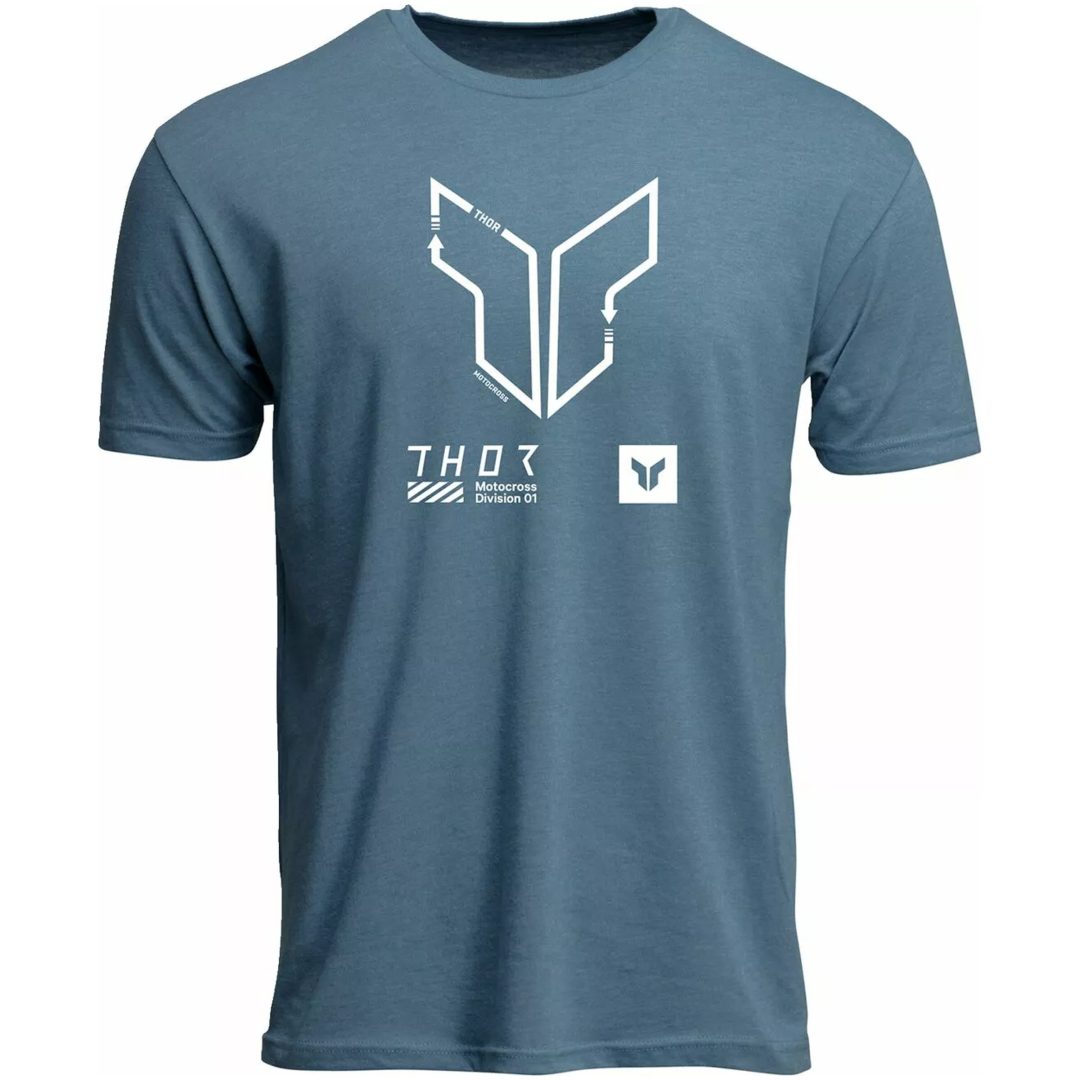 T-shirt Trax Heather Slate Blue/hvid THOR Large