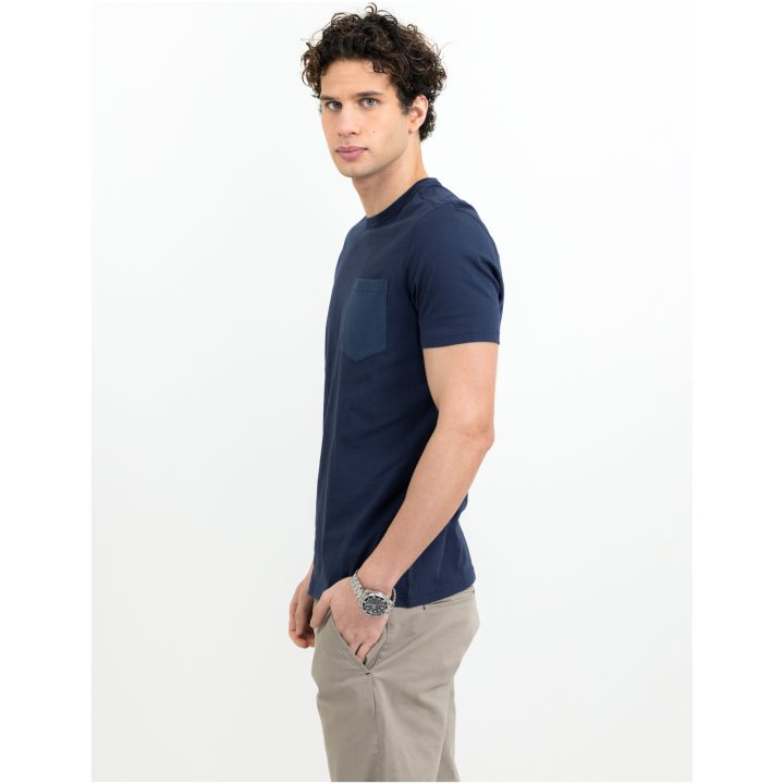 T-shirt Walcott Marinblå James Harvest – billede 2