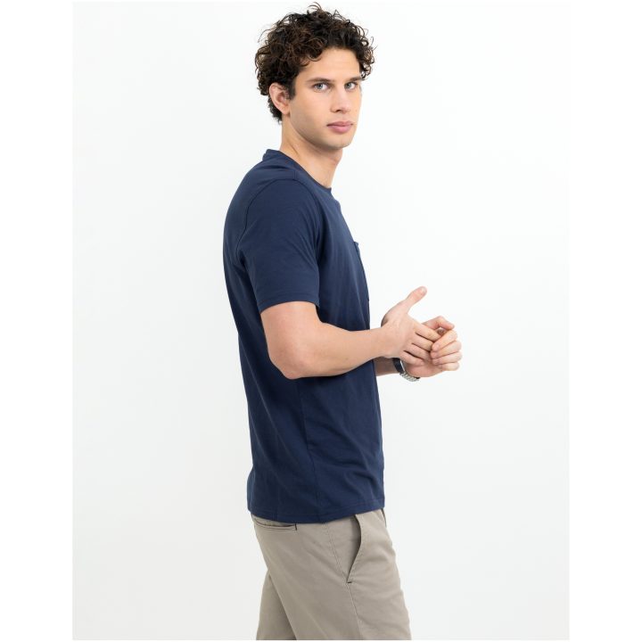 T-shirt Walcott Marinblå James Harvest – billede 4