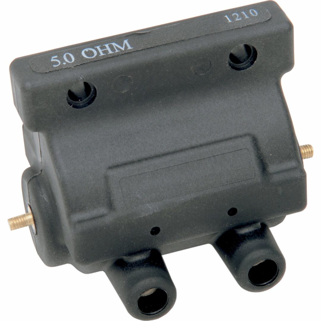 Tændspole 12V Rød DRAG SPECIALTIES COIL MOLDED 5 OHM BLACK