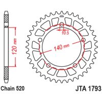 Tandhjul Aluminium Ultra-Light Sort JT SPROCKETS