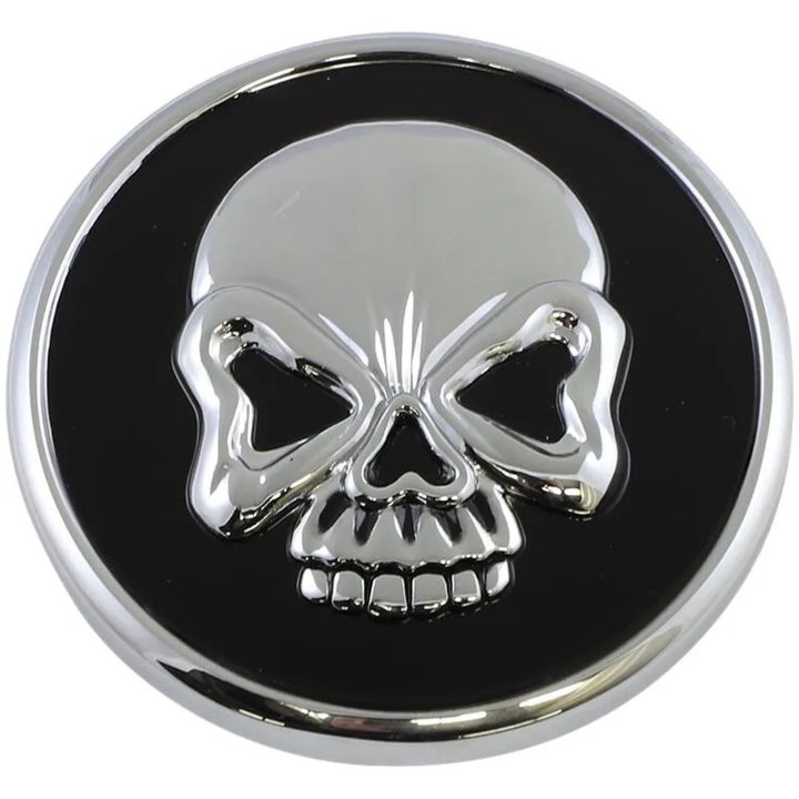 Tankdæksel Skull Sort Krom DRAG SPECIALTIES – billede 2