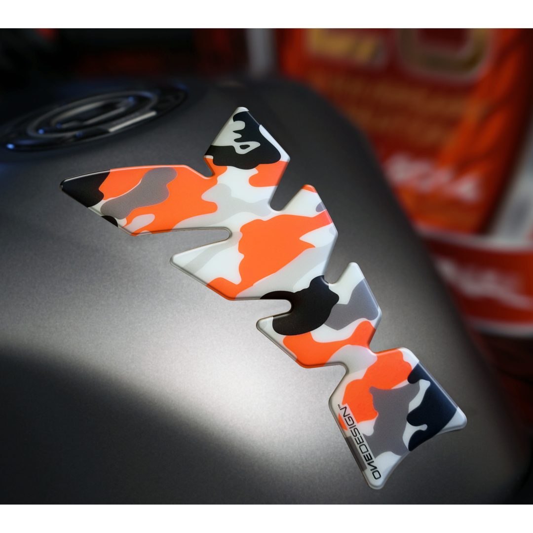 Tankpad Camo Orange Fluorescerende Orange/hvid ONEDESIGN