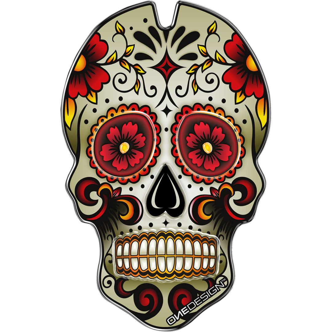 Tankpad Skull Rød/hvid ONEDESIGN