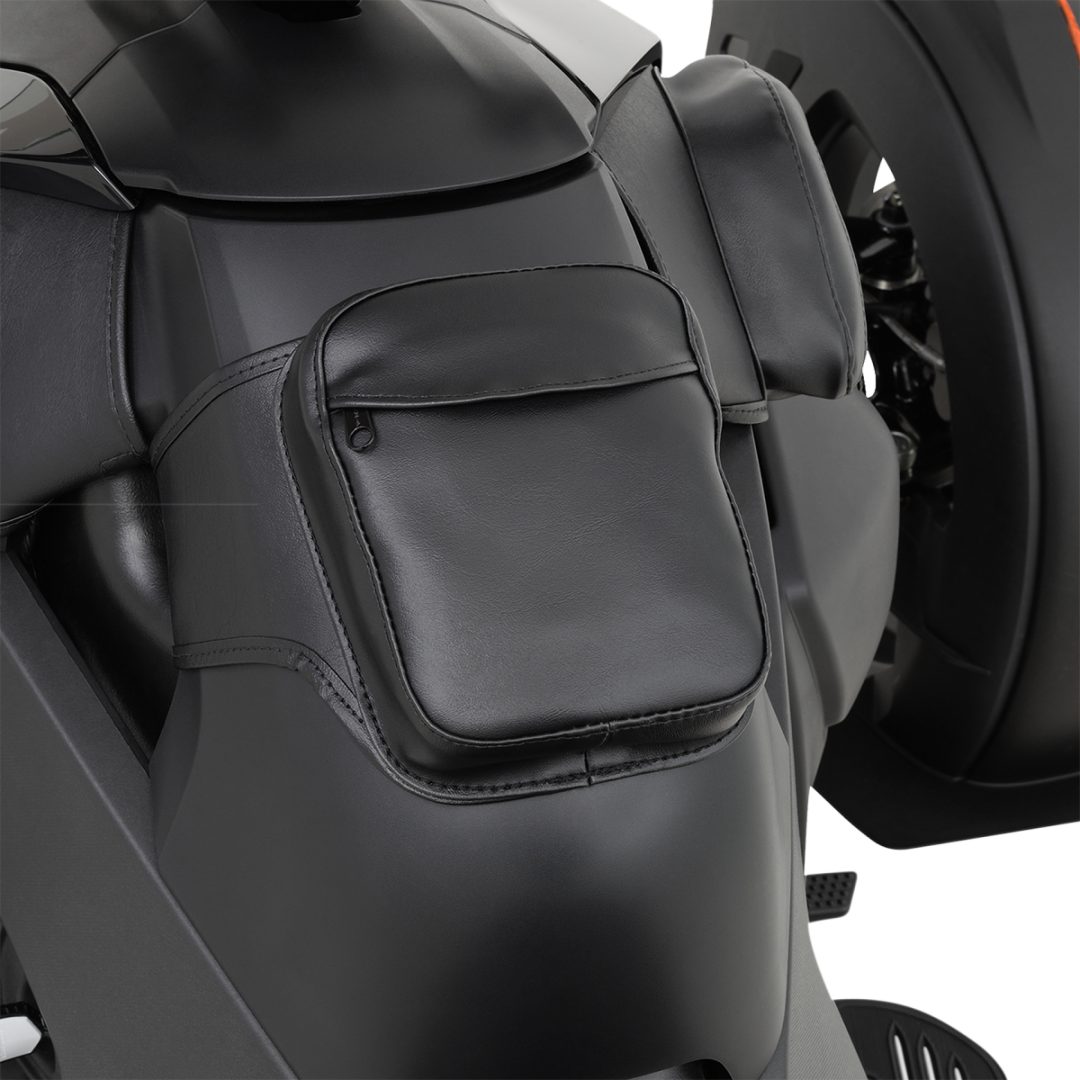 Tanktaske Gas Tank Pouch Sort SHOW CHROME Tanktaske – billede 2