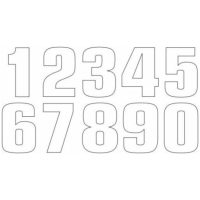 TECNOSEL Race Number 1 20x13cm White Set of 3