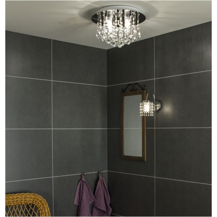 Teresa Loftslampe Bad, Krom/klar ANETA HOME Sokkel G9 Krom /Klar – billede 2