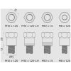 Tilbehør Bakspejlbeslag Adaptersæt M8/M10 Quad Lock – miniature 5