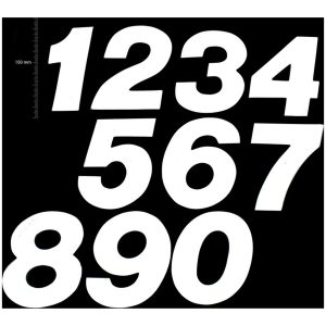TMV MX Digits 150mm White '7' (3pcs)
