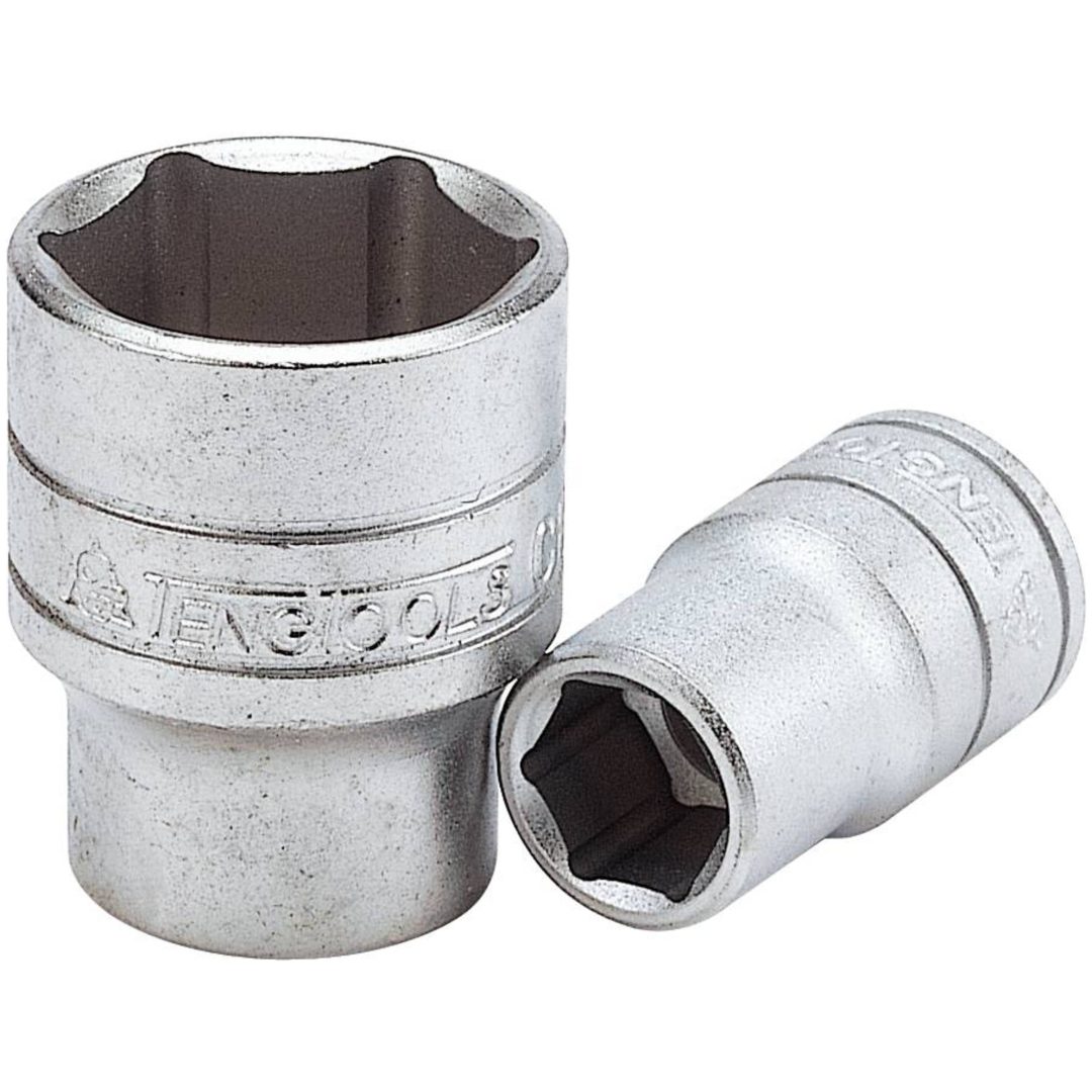 Top med 1/2" firkantfæste M1205106-C / M1205346-C Teng Tools TOPNØGLE 1/2 10MM 6-KANT