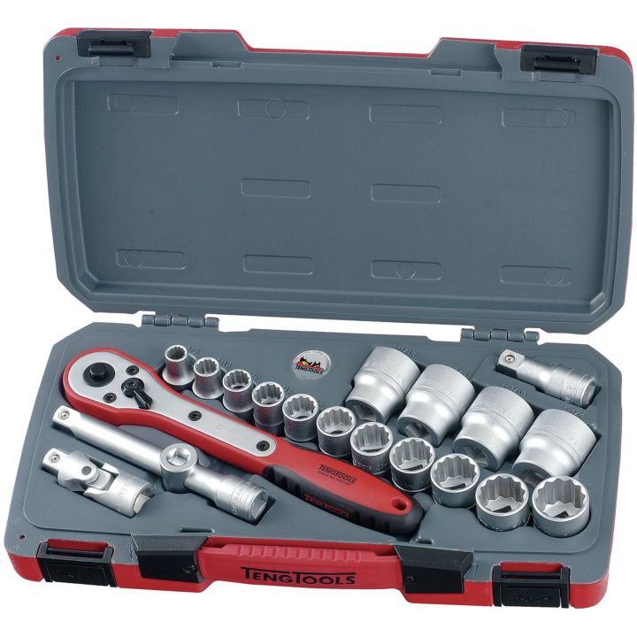 Topnøglesæt med 1/2" firkantfæste T1220AF Teng Tools topnøglesæt 1/2 T1220AF – billede 2