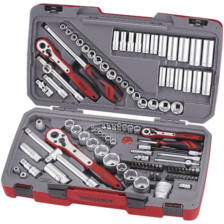 Topnøglesæt med 1/4", 3/8" og 1/2" firkantbeslag TM111 Teng Tools TOPNØGLESÆT TM111 – billede 2