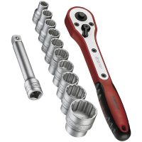 Topnøglesæt med 1/4" firkantfæste M1413N1 Teng Tools