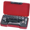Topnøglesæt med 1/4" firkantfæste T1423 Teng Tools VÆRKTØJSSÆT 1/4 23 DELE – miniature 1