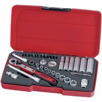 Topnøglesæt med 1/4" firkantfæste T1436 Teng Tools