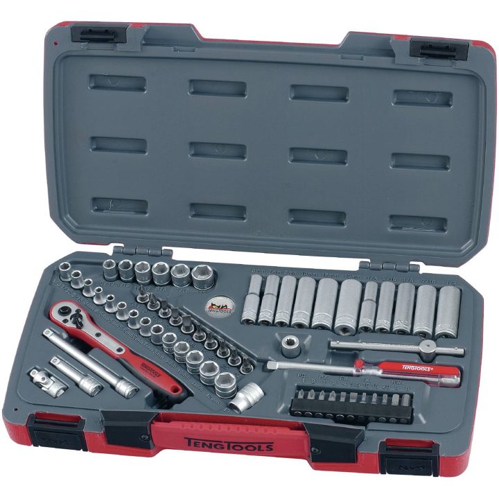 Topnøglesæt med 1/4" firkantfæste T1460 Teng Tools TOPNØGLESÆT 1/4 T1460 – billede 2