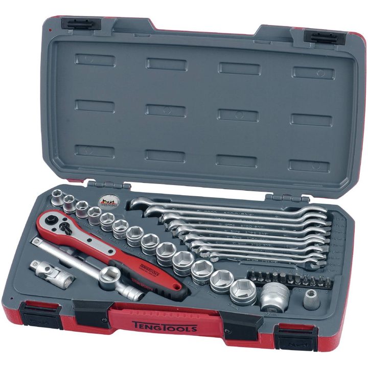 Topnøglesæt med 3/8" firkantfæste T3840 Teng Tools topnøglesæt 3/8 T3840 – billede 2