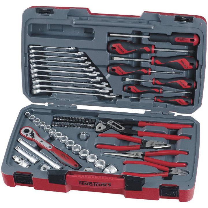 Topnøglesæt med 3/8" firkantfæste T3867 Teng Tools VÆRKTØJSSÆT 1/4, 3/8 67 DELE – billede 2