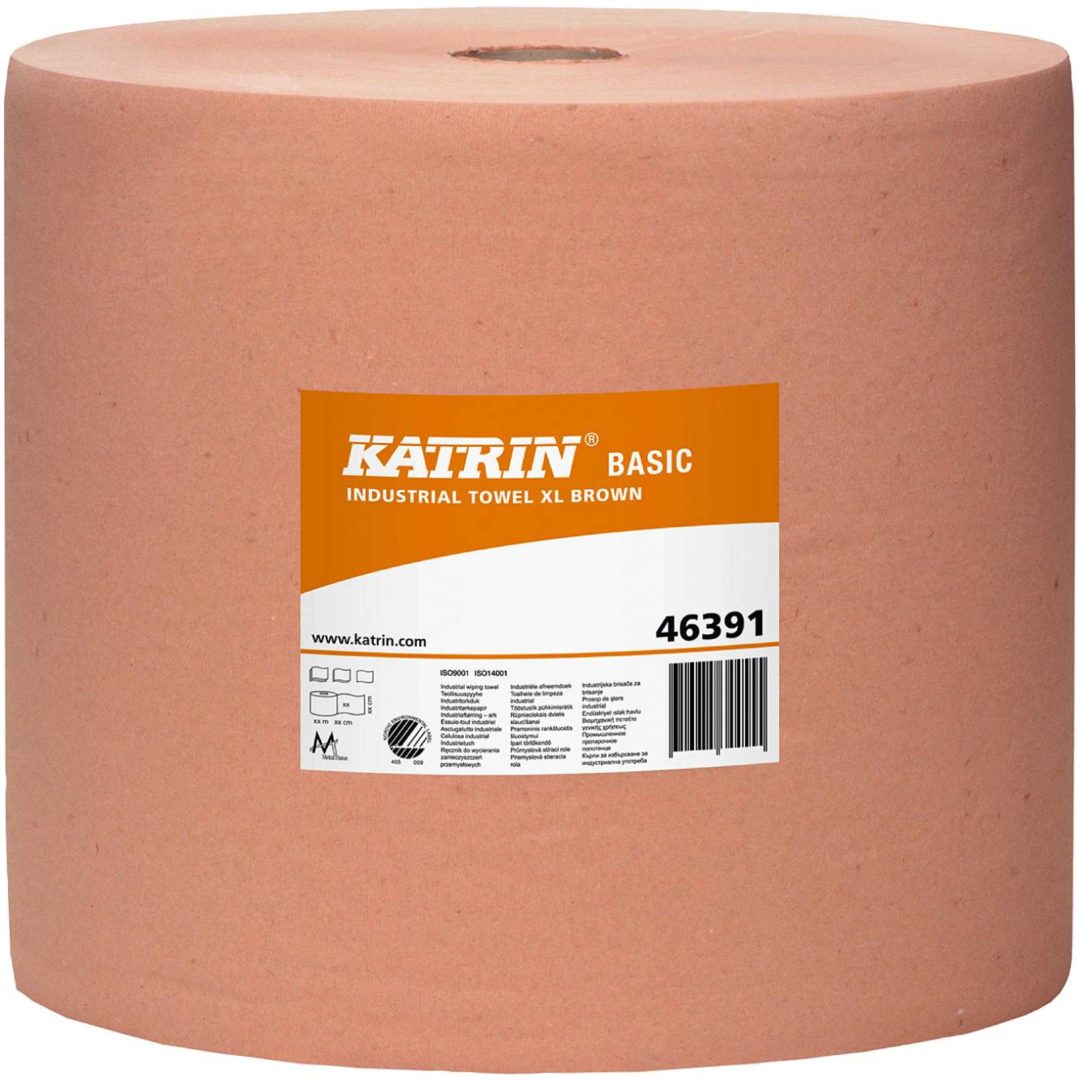 Tørrepapir Basic XL Brun KATRIN AFTØRRINGSPAPIR BASIC XL BRUN – billede 2