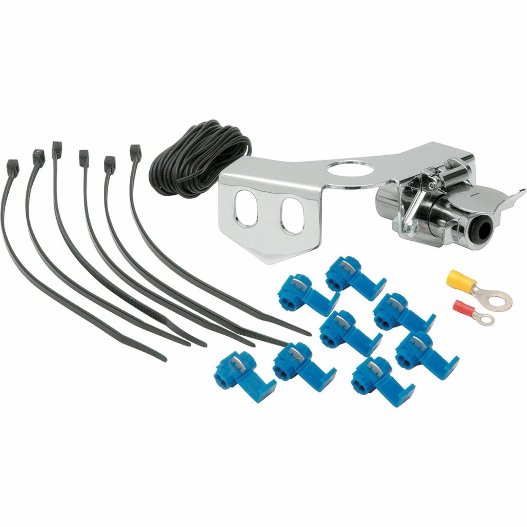 Trækkrogsæt til trailerkontakt Krom DRAG SPECIALTIES HITCH RECEPTACLE 80-08FLT