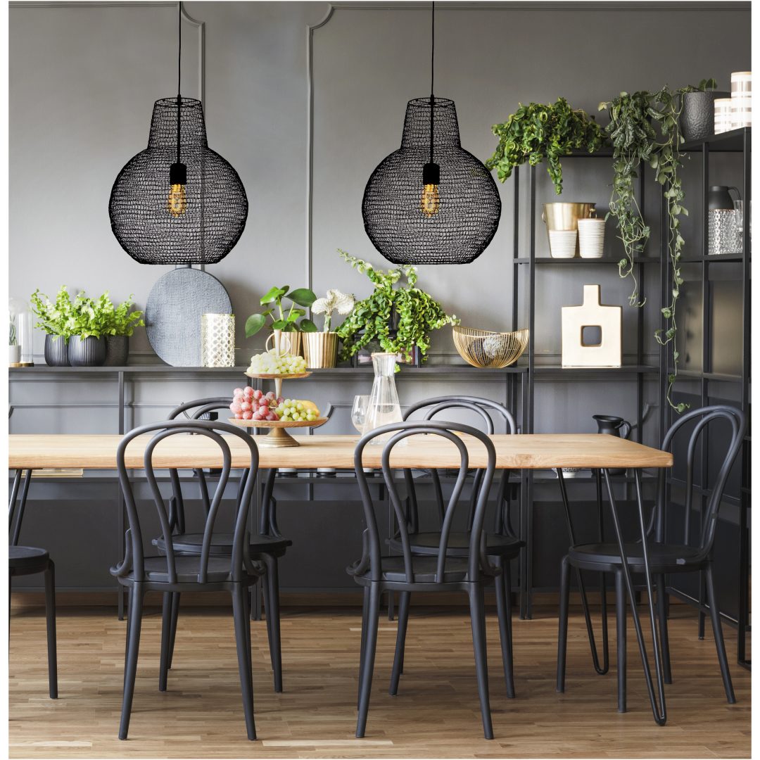 Trassel Loftlampe Rund, Sort ANETA HOME Sort – billede 2