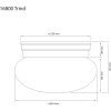 Trind Plafond, Antik/frost ANETA HOME Sokkel E27 – miniature 2