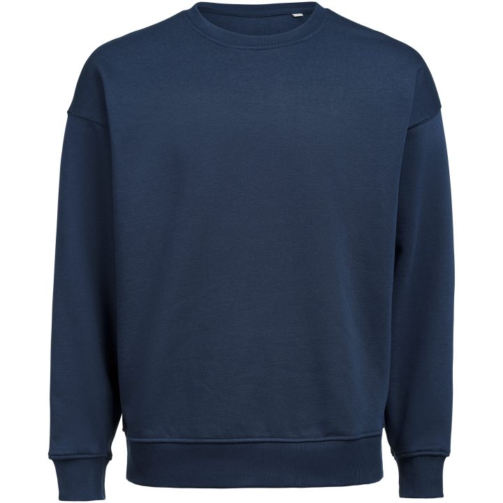 Tröja Crewneck Loose Fit Marinblå Untagged Movement – billede 4