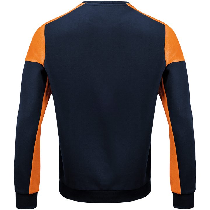 Tröja Crewneck Marinblå/neonorange Printer PRIME XS – billede 2