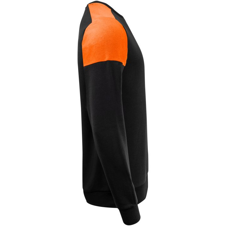 Tröja Crewneck Svart/orange Printer PRIME XS – billede 3