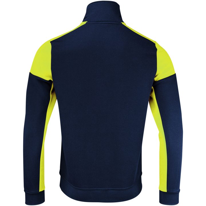 Tröja Halfzip Marinblå/neongul Printer PRIME XS – billede 2
