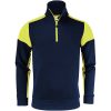 Tröja Halfzip Marinblå/neongul Printer PRIME XS – miniature 1