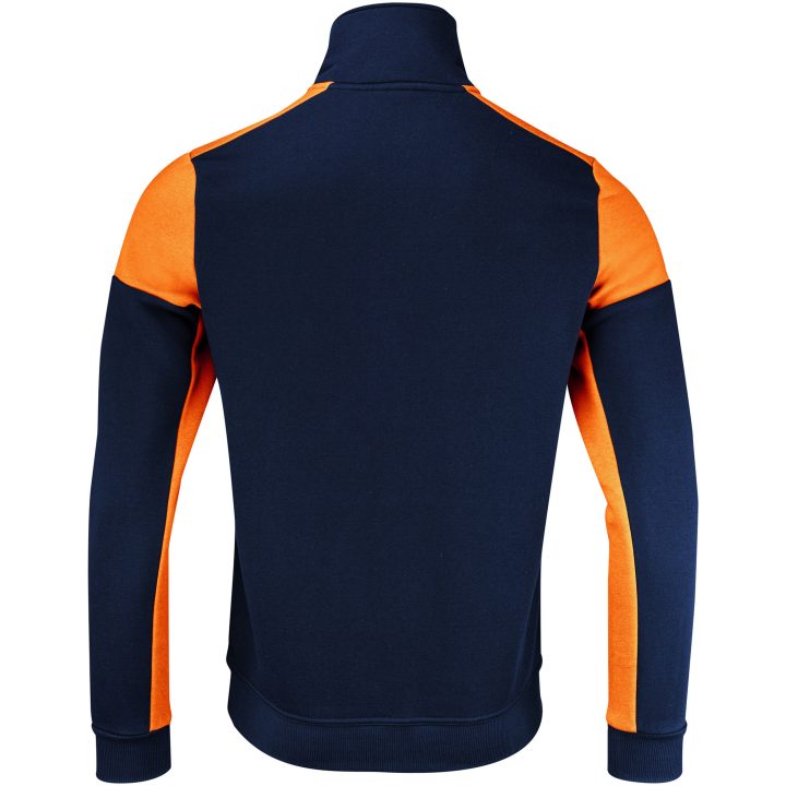Tröja Halfzip Marinblå/neonorange Printer PRIME XS – billede 2