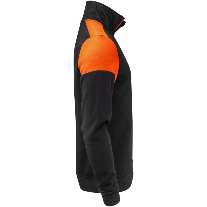 Tröja Halfzip Svart/orange Printer PRIME XS – billede 2