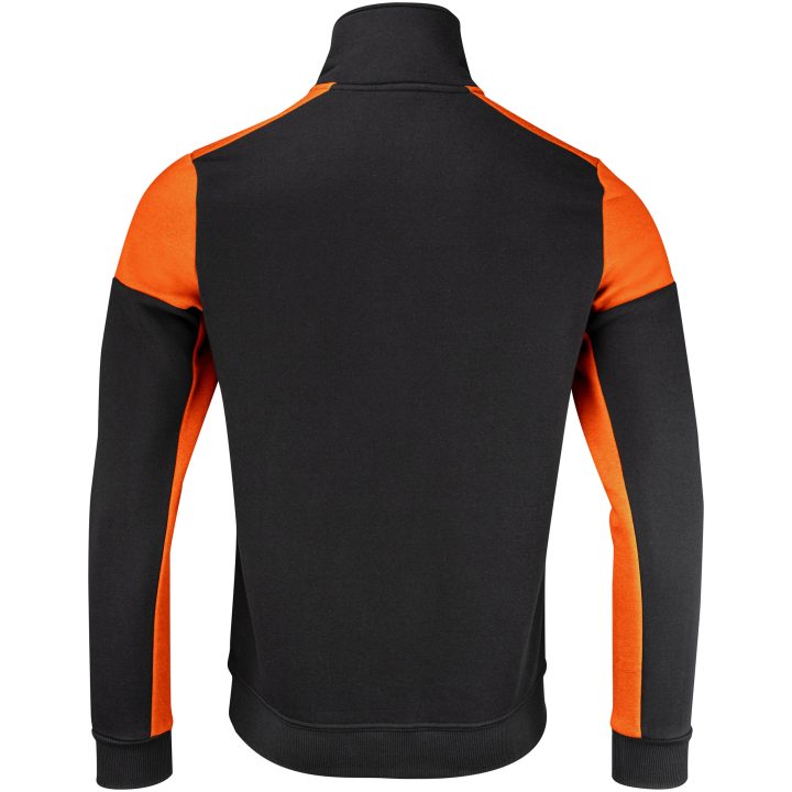 Tröja Halfzip Svart/orange Printer PRIME XS – billede 3