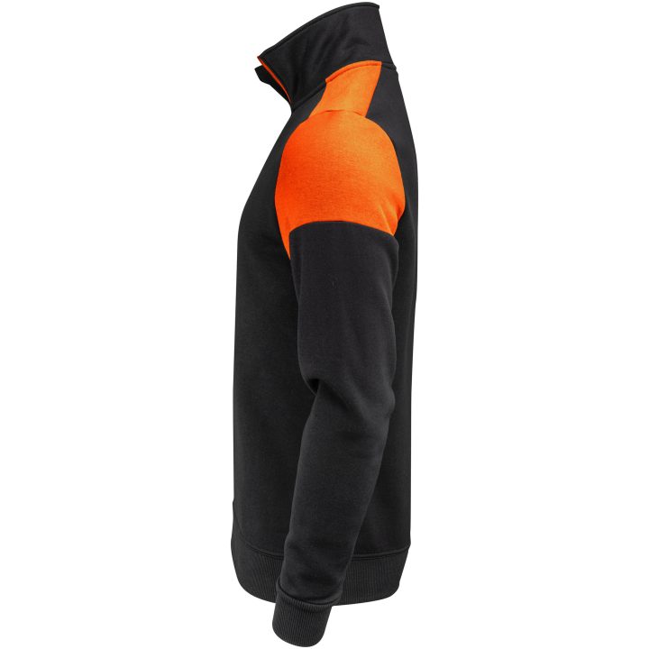 Tröja Halfzip Svart/orange Printer PRIME XS – billede 4