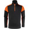 Tröja Halfzip Svart/orange Printer PRIME XS – miniature 1
