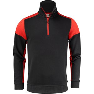 Tröja Halfzip Svart/röd Printer PRIME
