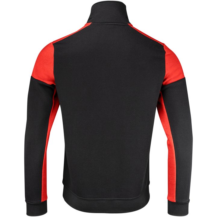 Tröja Halfzip Svart/röd Printer PRIME XS – billede 3