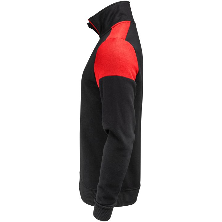 Tröja Halfzip Svart/röd Printer PRIME XS – billede 4