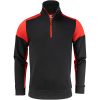 Tröja Halfzip Svart/röd Printer PRIME XS – miniature 1