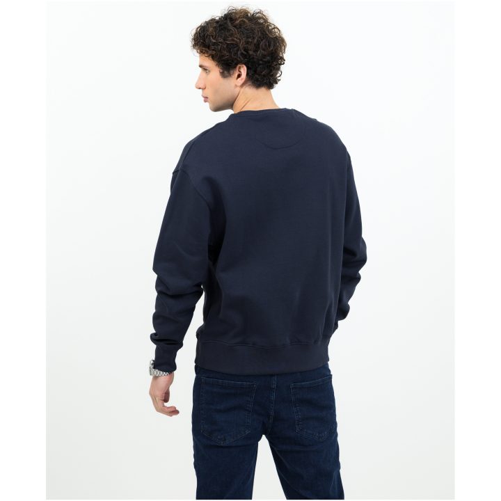 Tröja Hopedale Crewneck Marinblå James Harvest – billede 2