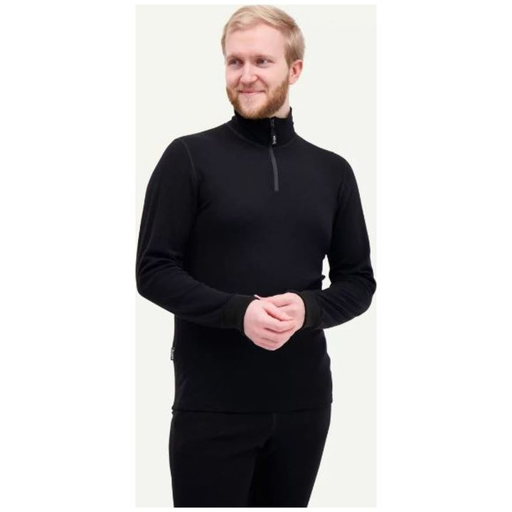 Tröja Merino Extreme Zip-Neck Svart Svala – billede 4